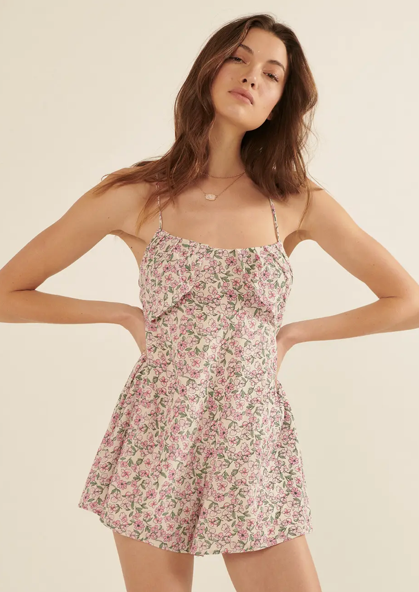 Floral Cami Strap Romper